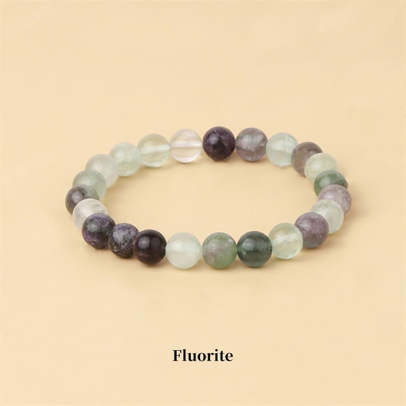 Fortune Jewel Natural Stone Quartz Healing Beads Bracelet