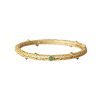 Fortune Jewel Cyan Jade Copper Auspicious Clouds Calm Healing Bracelet Bangle