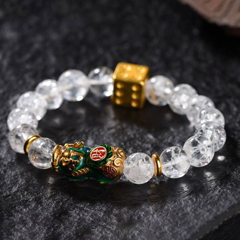 Buddha3bodhi Color-Changing Pixiu White Crystal Dice Wealth Bracelet