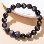 Fortune Jewel Natural Gold Sheen Obsidian Silver Sheen Obsidian Cute Cat Paw Claw Wealth Bracelet