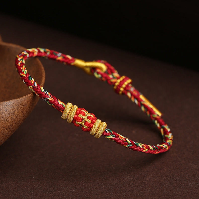 Fortune Jewel Handmade Colorful Rope King Kong Knot Braided Luck Bracelet