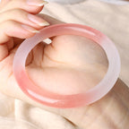 Fortune Jewel Pink Golden Silk Jade Wealth Bracelet Bangle