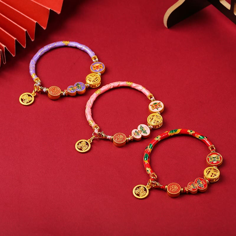 Fortune Jewel Tibetan Gourd Fortune Happiness Lion Wealth Luck Bracelet