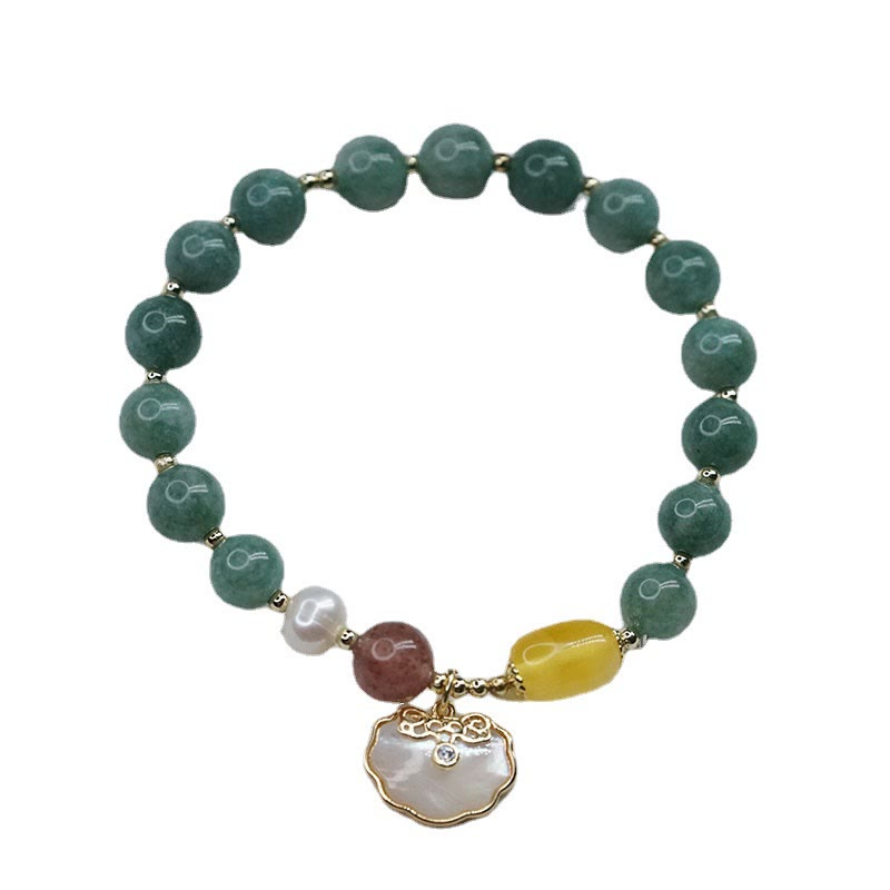 Fortune Jewel Jade Sea shell Ruyi Lock Luck Bracelet