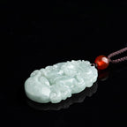 Fortune Jewel Natural Jade 12 Chinese Zodiac Sucess Pendant Necklace Fortune Jewel
