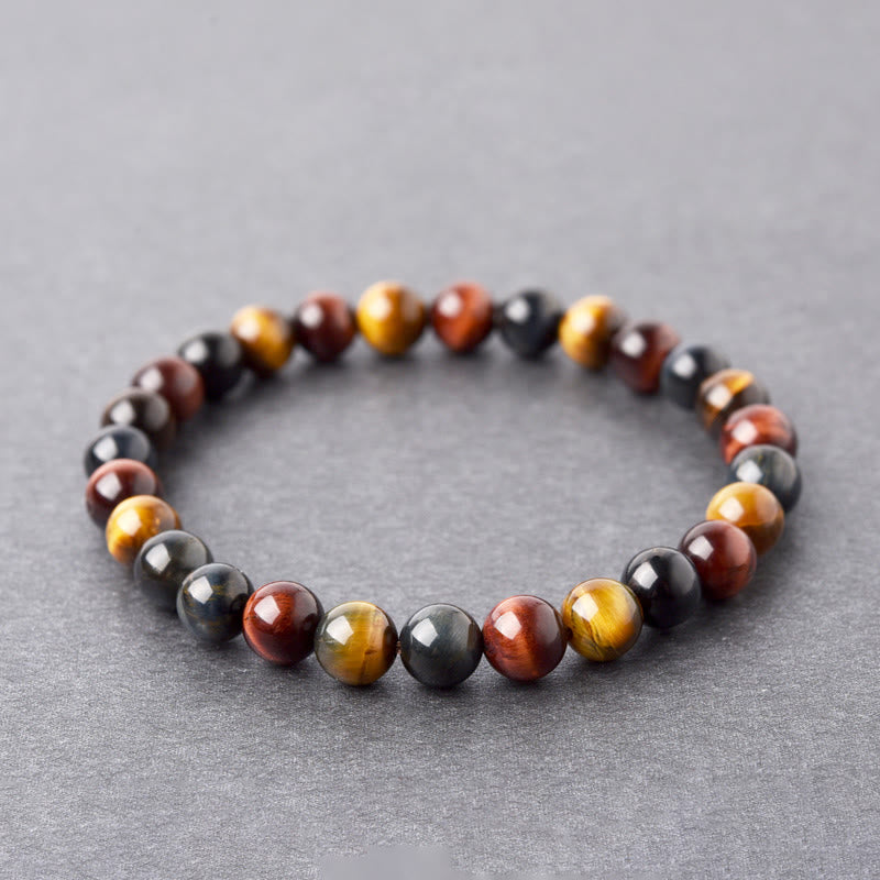 Fortune Jewel Natural Tiger Eye Positive Protection Bracelet