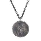 Fortune Jewel 990 Sterling Silver Yin Yang Hammer Texture Harmony Necklace Pendant Fortune Jewel