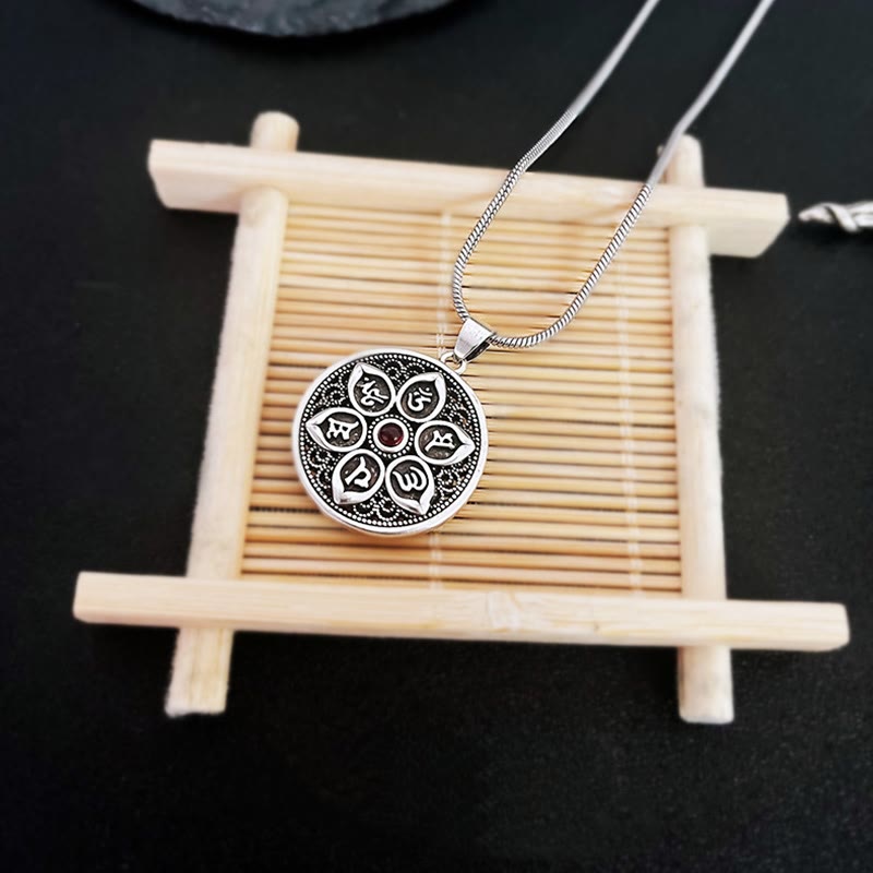 Fortune Jewel Tibetan Om Mani Padme Hum Purity Necklace Pendant
