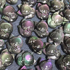 Fortune Jewel Natural Rainbow Obsidian Gold Sheen Obsidian Nine Tailed Fox Positive Necklace Pendant