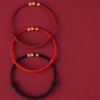 Fortune Jewel 925 Sterling Silver Handmade Koi Fish Wealth Success Braided Rope Bracelet