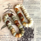 Milky Coffee Garlic Clove Bodhi Bracelet – 14mm Beads, Playable & Stress-Relieving