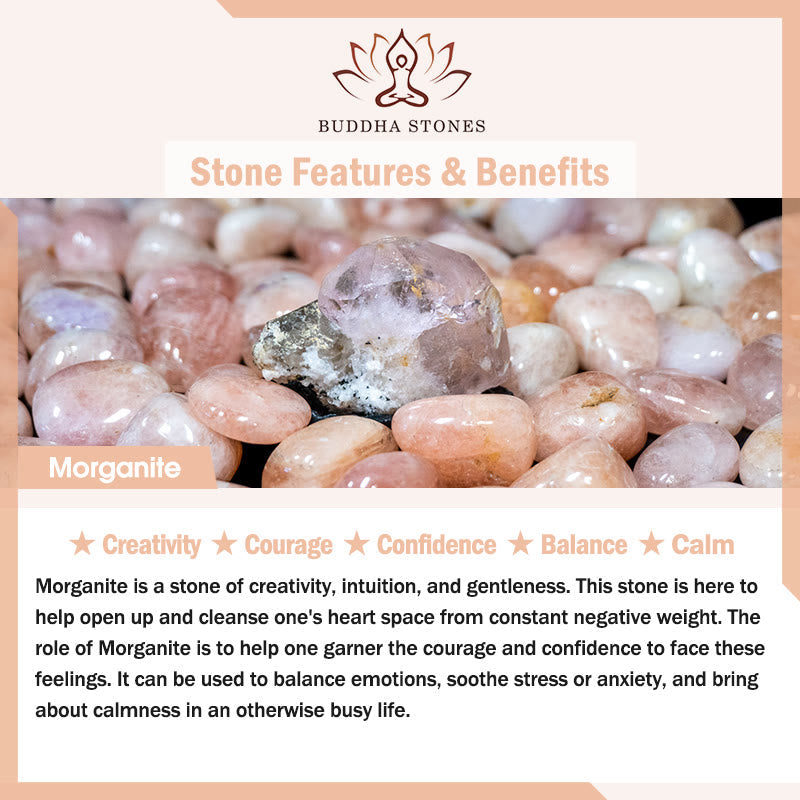 Fortune Jewel Natural Morganite Confidence Butterfly Charm Bracelet