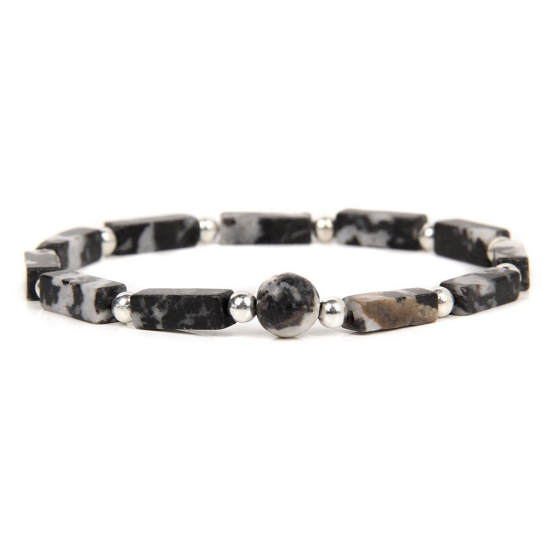 Fortune Jewel Natural Crystal Amethyst Tiger Eye Spiritual Balance Bracelet
