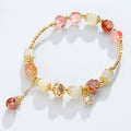 Fortune Jewel Colorful Rutilated Quartz Cat Eye Zircon Auspiciousness Bead Bracelet