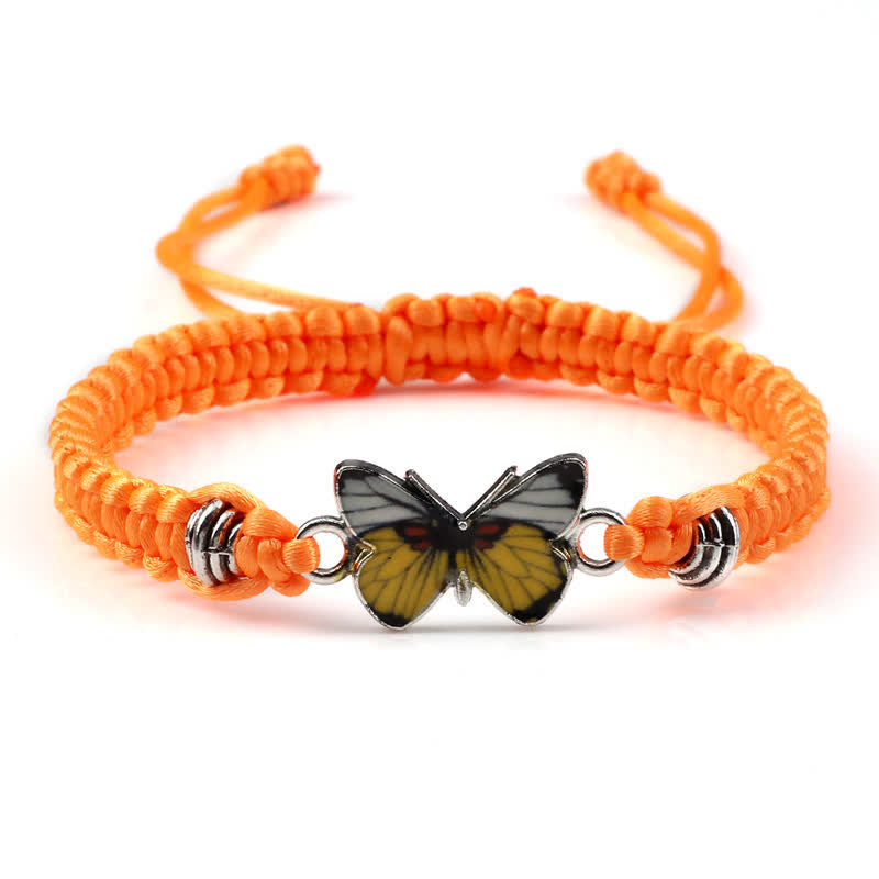 Fortune Jewel Butterfly Freedom Love String Charm Bracelet