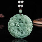 Fortune Jewel Chinese Zodiac Dragon Jade Fortune Necklace String Pendant Fortune Jewel