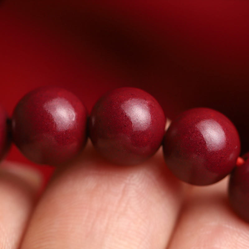 Fortune Jewel Natural Cinnabar Lucky Koi Fish Hetian Jade Bead Blessing Bracelet