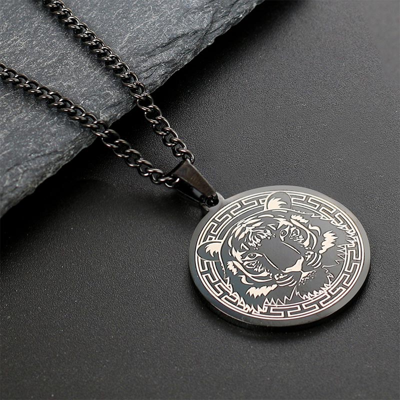 Fortune Jewel Animal Titanium Steel Chain Necklace Protection Pendant