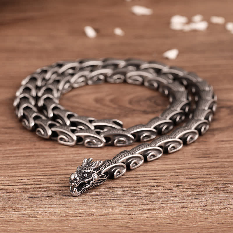 Fortune Jewel Dragon Pattern Titanium Steel Protection Necklace Pendant Bracelet Fortune Jewel