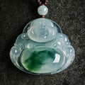 Fortune Jewel Cyan Jade Luck Necklace Pendant Fortune Jewel