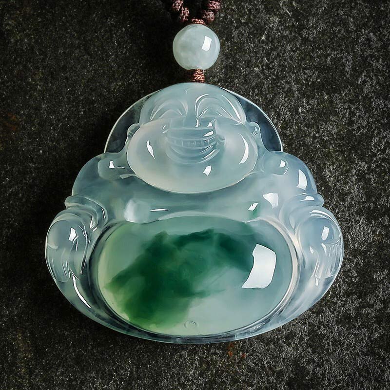 Fortune Jewel Cyan Jade Luck Necklace Pendant Fortune Jewel