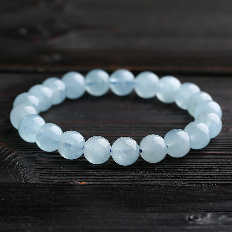 Buddha & Karma Blue Aquamarine Calming Bracelet - Grounding & Soothing