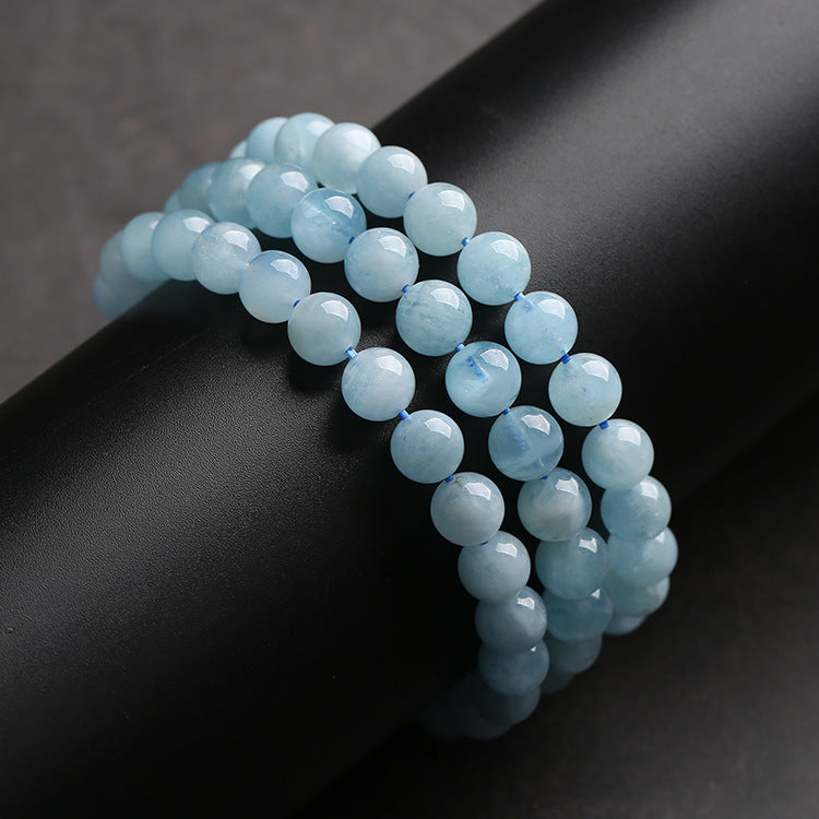 Buddha & Karma Blue Aquamarine Calming Bracelet - Grounding & Soothing