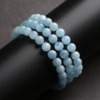 Buddha & Karma Blue Aquamarine Calming Bracelet - Grounding & Soothing