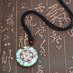 Buddha & Karma Archangel Metatron Orgonite Pendant - Turquoise Necklace