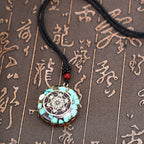 Buddha & Karma Archangel Metatron Orgonite Pendant - Turquoise Necklace