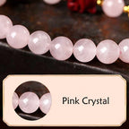 Fortune Jewel Natural Pink Crystal Cinnabar Nine Tailed Fox Love Bracelet