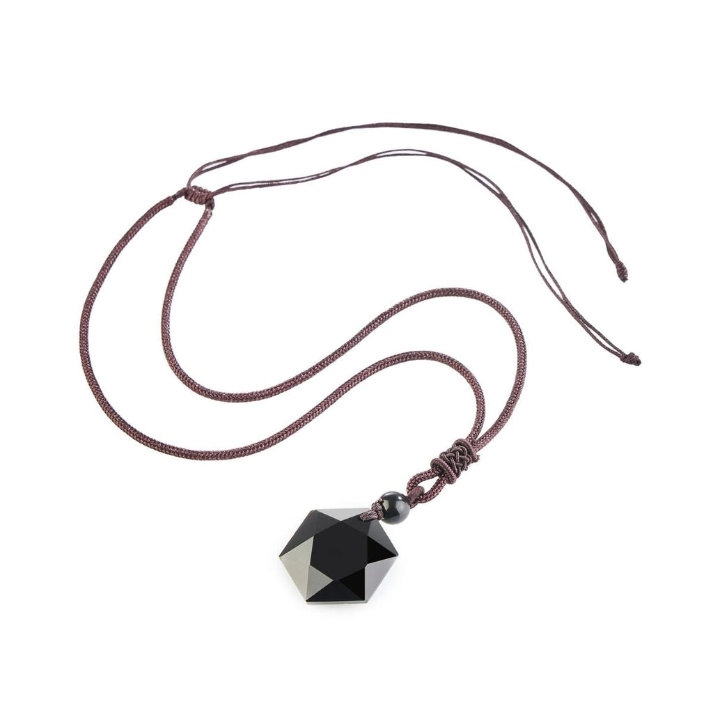 Buddha & Karma Black Obsidian Talisman - Necklace for Protection