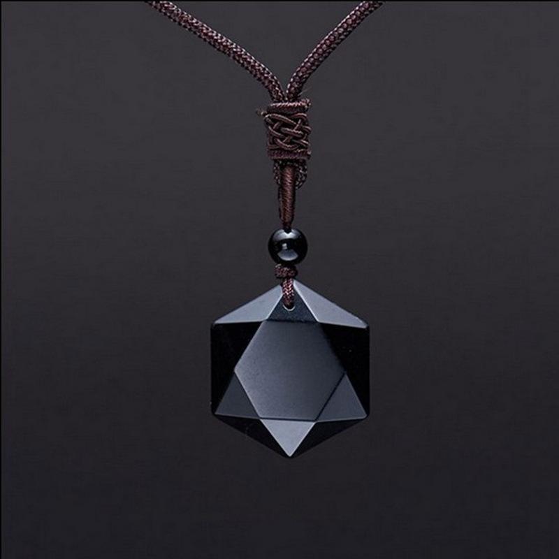 Buddha & Karma Black Obsidian Talisman - Necklace for Protection