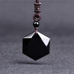 Buddha & Karma Black Obsidian Talisman - Necklace for Protection