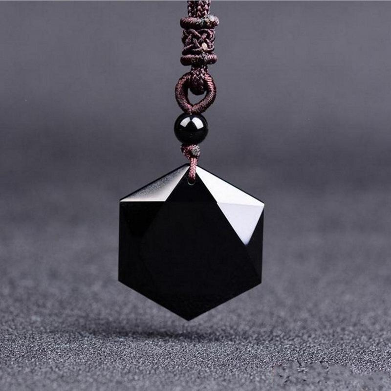 Buddha & Karma Black Obsidian Talisman - Necklace for Protection