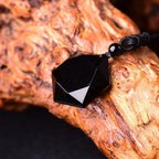 Buddha & Karma Black Obsidian Talisman - Necklace for Protection