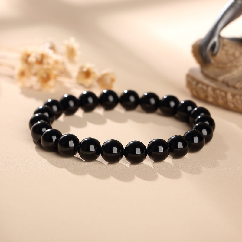 Buddha & Karma Black Tourmaline Beads Protection Bracelet