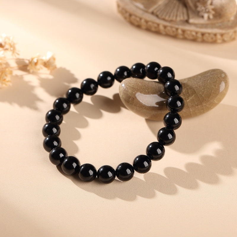 Buddha & Karma Black Tourmaline Beads Protection Bracelet
