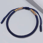 Buddha & Karma Blue Copper Beads Bracelet Set