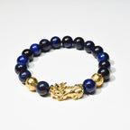 Buddha & Karma Blue Tiger Eye Pixiu Bracelet - Wealth & Confidence