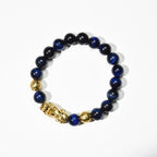 Buddha & Karma Blue Tiger Eye Pixiu Bracelet - Wealth & Confidence