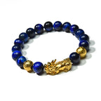Buddha & Karma Blue Tiger Eye Pixiu Bracelet - Wealth & Confidence