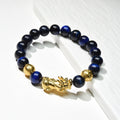 Buddha & Karma Blue Tiger Eye Pixiu Bracelet - Wealth & Confidence