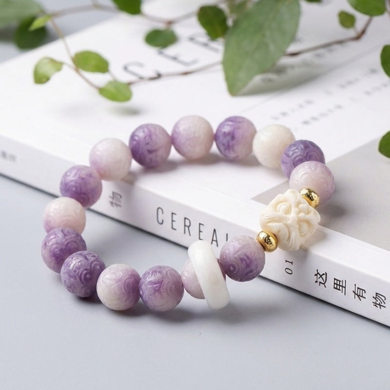Exclusive: Buddha & Karma Bodhi Seed Lion Head Mantra Protection Bracelet