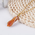 Buddha & Karma Carnelian Necklace - Boost Vitality, Creativity, Self-Confidence
