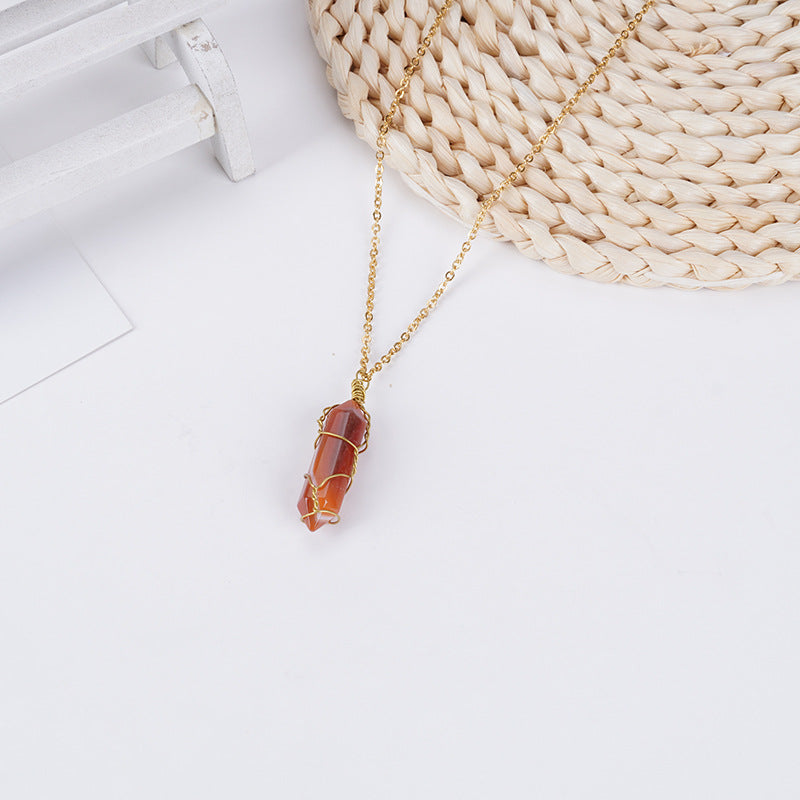 Buddha & Karma Carnelian Necklace - Boost Vitality, Creativity, Self-Confidence