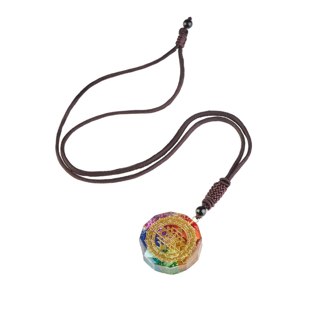 Buddha & Karma Chakra Orgonite Necklace - Balances Orgone Energy & EMF Protection