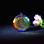 Buddha & Karma Chakra Orgonite Necklace - Balances Orgone Energy & EMF Protection