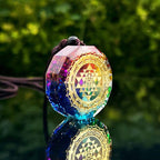 Buddha & Karma Chakra Orgonite Necklace - Balances Orgone Energy & EMF Protection