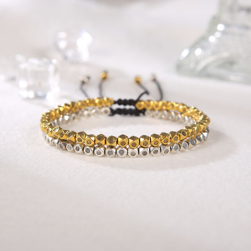 Buddha & Karma Copper Beads Harmony & Healing Bracelet - Gold Colored Copper Beads